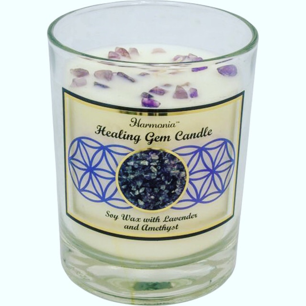 ❤️❤️ Luxe gemstone soy candle with crystals!